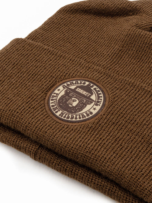 Smokey Bear Always Be Careful Prevent Wildfires Beanie - Brown by Tee Luv
