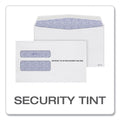 TOPS W-2 Laser Double Window Envelope, Commercial Flap, Gummed Closure, 5.63 x 9, White, 24/Pack
