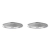Tatco Adjusta-Tape Crowd Control Stanchion Base Only, Polished Aluminum, 14" Diameter, Silver, 2/Box