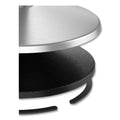 Tatco Adjusta-Tape Crowd Control Stanchion Base Only, Polished Aluminum, 14" Diameter, Silver, 2/Box