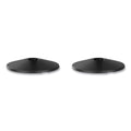 Tatco Adjusta-Tape Crowd Control Base Only, Steel, 14" Deep, Black, 2/Box