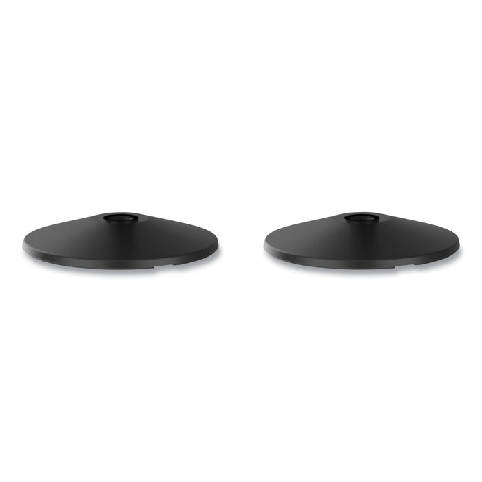 Tatco Adjusta-Tape Crowd Control Base Only, Steel, 14" Deep, Black, 2/Box
