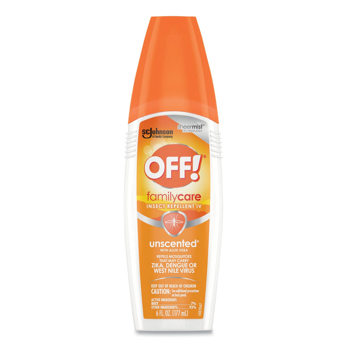 OFF! FamilyCare Unscented Spray Insect Repellent, 6 oz Spray Bottle, 12/Carton