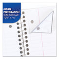 Mead Spiral Notebook, 1 Subject, Medium/College Rule, Assorted Covers, 10.5 x 8, 70 Sheets, 6/Pack