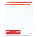 Universal Easel Pads/Flip Charts, Unruled, 27 x 34, White, 50 Sheets, 2/Carton