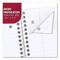 Mead Spiral Notebook, 3-Hole Punched, 1 Subject, Wide/Legal Rule, Randomly Assorted Covers, 10.5 x 7.5, 70 Sheets