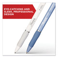 Sharpie S-Gel Fashion Barrel Gel Pen, Retractable, Medium 0.7 mm, Black Ink, Frost Blue Barrel, Dozen