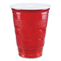 Dart Solo Party Plastic Cold Drink Cups, Slip-Resistant Grip, 18 oz, Red, 20/Bag, 12 Bags/Carton