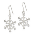 Snowflake Dangle Silver Earrings by Fine Color Jewels