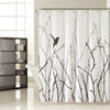 72x72" Bird Branches Polycotton Spa Bath Shower Curtain