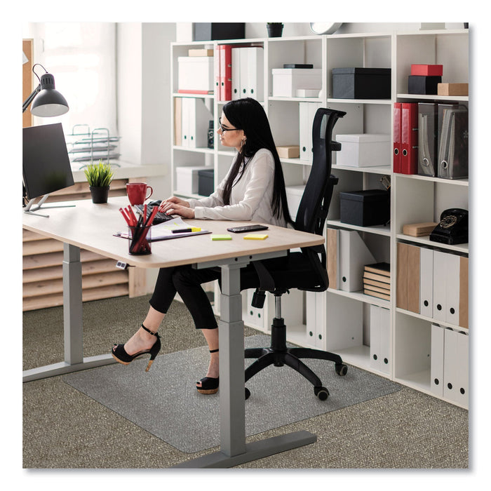Floortex Cleartex Ultimat Polycarbonate Chair Mat for High Pile Carpets, 60 x 48, Clear