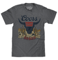 Coors Banquet Rodeo Desert T-Shirt - Graphite Heather by Tee Luv