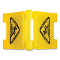 Boardwalk Site Safety Wet Floor Sign, 2-Sided, 10 x 2 x 26, Yellow