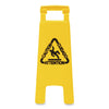 Boardwalk Site Safety Wet Floor Sign, 2-Sided, 10 x 2 x 26, Yellow
