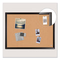 U Brands Cork Bulletin Board, 24 x 18, Natural Surface, Black Frame
