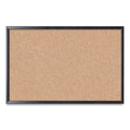 U Brands Cork Bulletin Board, 36 x 24, Natural Surface, Black Frame