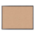U Brands Cork Bulletin Board, 48 x 36, Natural Surface, Black Frame