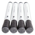 U Brands Chisel Tip Low-Odor Dry-Erase Markers with Erasers, Broad Chisel Tip, Black, Dozen