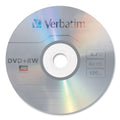 Verbatim DVD+RW Rewritable Disc, 4.7 GB, 4x, Slim Jewel Case, Silver, 10/Pack