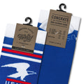 USPS U.S. Mail Standing Eagle Logo Crew Socks - Blue/White by Tee Luv