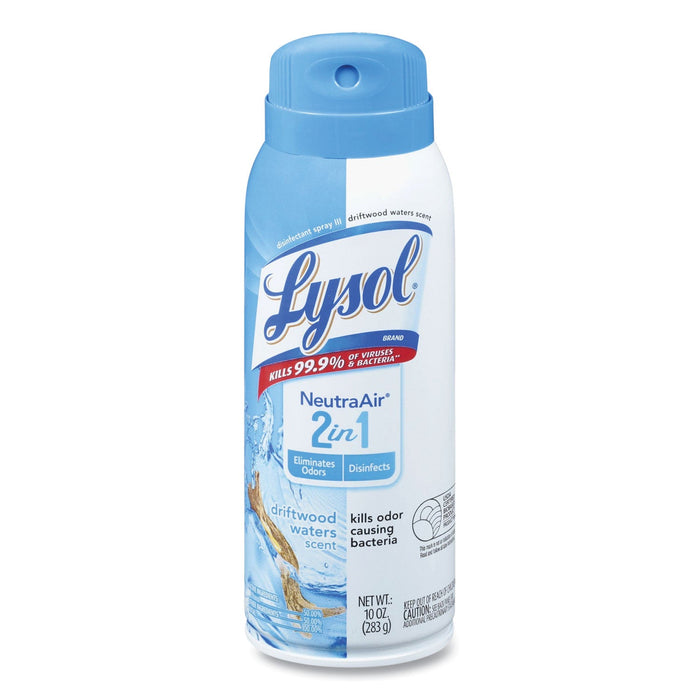 LYSOL 2 in 1 Disinfectant Spray III, Driftwood, 10 oz Aerosol Spray, 6/Carton