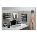 Fellowes Mesh Partition Additions Three-Tray Organizer, 11.13 x 14 x 14.75, Over-the-Panel/Wall Mount, Black