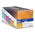 Verbatim CD/DVD Slim Case, Assorted Colors, 50/Pack