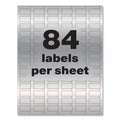 Avery PermaTrack Metallic Asset Tag Labels, Laser Printers, 0.5 x 1, Silver, 84/Sheet, 8 Sheets/Pack