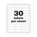 Avery PermaTrack Destructible Asset Tag Labels, Laser Printers, 0.75 x 2, White, 30/Sheet, 8 Sheets/Pack