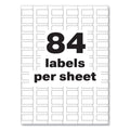 Avery PermaTrack Tamper-Evident Asset Tag Labels, Laser Printers, 0.5 x 1, White, 84/Sheet, 8 Sheets/Pack