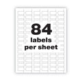 Avery PermaTrack Destructible Asset Tag Labels, Laser Printers, 0.5 x 1, White, 84/Sheet, 8 Sheets/Pack
