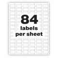 Avery PermaTrack Durable White Asset Tag Labels, Laser Printers, 0.5 x 1, White, 84/Sheet, 8 Sheets/Pack