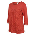 NY Collection Women's Lace-Front Top, Size Medium by Vanessa Jane