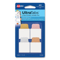 Avery Ultra Tabs Repositionable Tabs, Mini Tabs: 1" x 1.5", 1/5-Cut, Assorted Metallic Colors, 1" Wide, 40/Pack