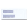 Universal Double Window Business Envelope, #8 5/8, Square Flap, Self-Adhesive Closure, 3.63 x 8.63, White, 500/Pack