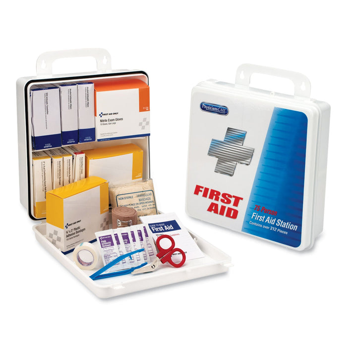 PhysiciansCare Office First Aid Kit, for Up to 75 people, 312 Pieces, Plastic Case