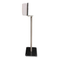 BK Resources Hand Sanitizer Stand with Hands Free Dispenser, 1,000 mL, 12 x 16 x 51, Silver/White/Black