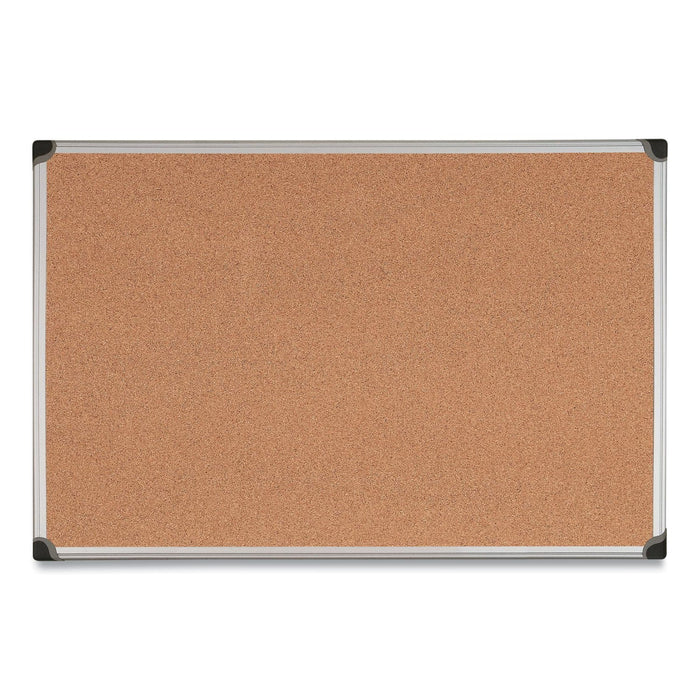 MasterVision Value Cork Bulletin Board with Aluminum Frame, 48 x 71, Natural