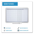 MasterVision Monthly Planner, 48x36, Silver Frame
