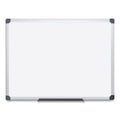 MasterVision Value Lacquered Steel Magnetic Dry Erase Board, 18 x 24, White, Aluminum