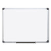 MasterVision Value Lacquered Steel Magnetic Dry Erase Board, 48 x 96, White, Aluminum Frame