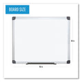 MasterVision Value Lacquered Steel Magnetic Dry Erase Board, 48 x 96, White, Aluminum Frame