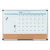 MasterVision 3-in-1 Calendar Planner Dry Erase Board, 36 x 24, Silver Frame