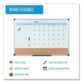 MasterVision 3-in-1 Calendar Planner Dry Erase Board, 24 x 18, Aluminum Frame