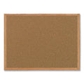 MasterVision Value Cork Bulletin Board with Oak Frame, 24 x 36, Natural