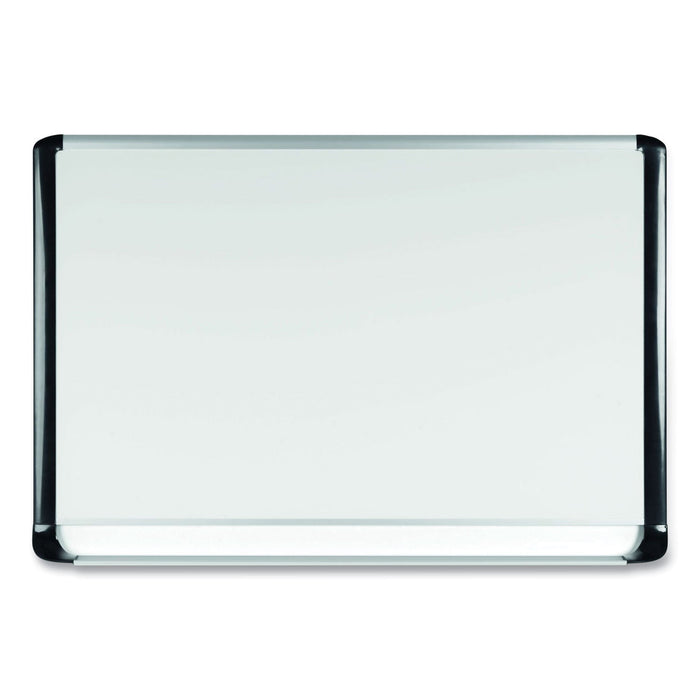 MasterVision Lacquered steel magnetic dry erase board, 24 x 36, Silver/Black