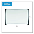 MasterVision Lacquered steel magnetic dry erase board, 24 x 36, Silver/Black