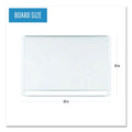 MasterVision Lacquered steel magnetic dry erase board, 24 x 36, Silver/White