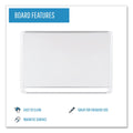 MasterVision Lacquered steel magnetic dry erase board, 24 x 36, Silver/White