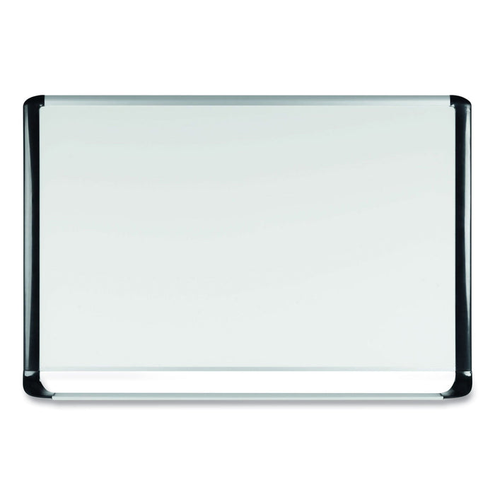 MasterVision Lacquered steel magnetic dry erase board, 36 x 48, Silver/Black